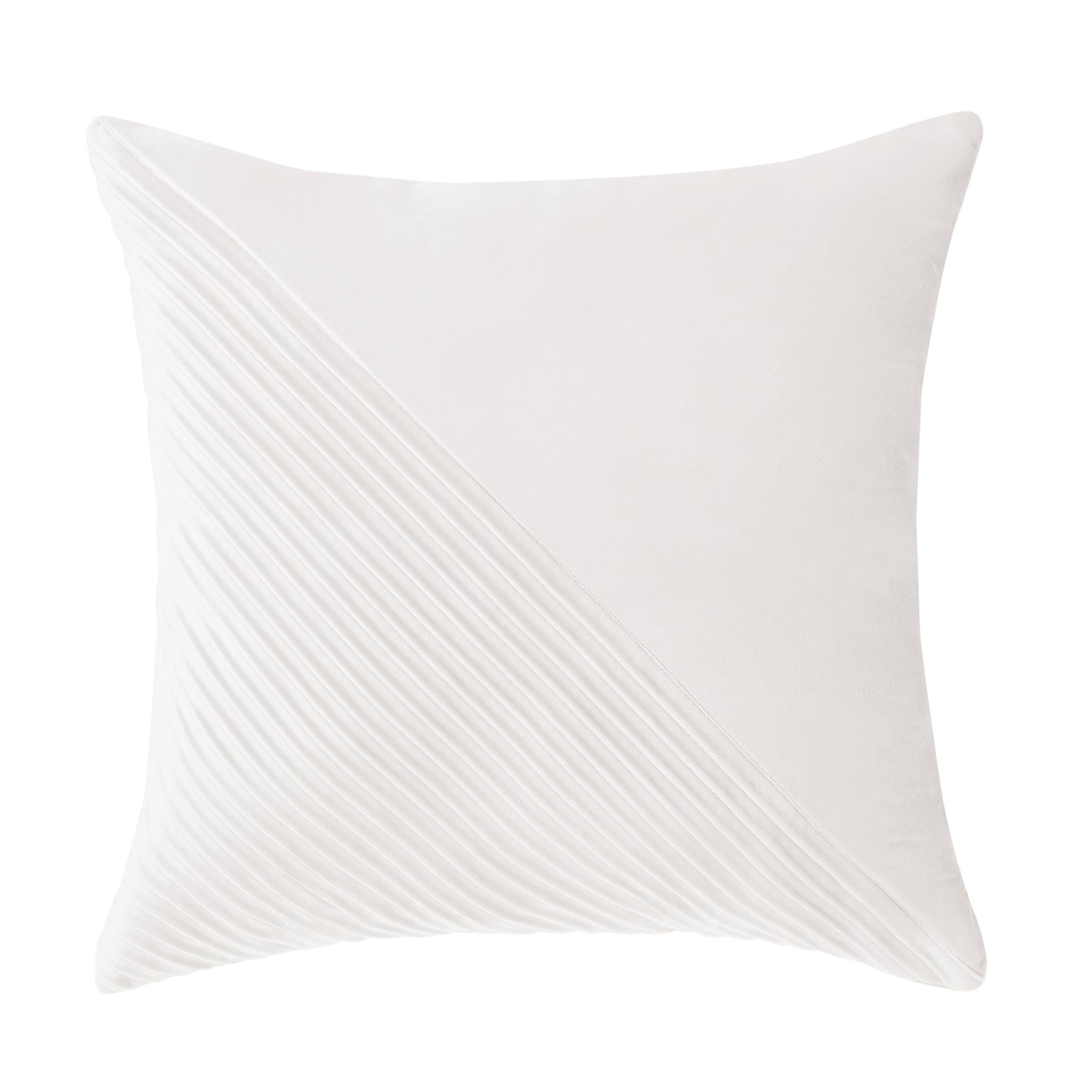Tahari Home 18" x 18" Emily White Solid Reverse Decorative Pillow On